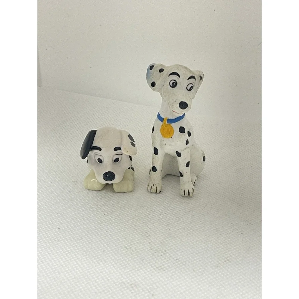 Vintage 101 Dalmatians Dogs Lot‎ Of 2 Rubber Toy Figures Disney 5